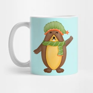 Cute christmas groundhog. Mug